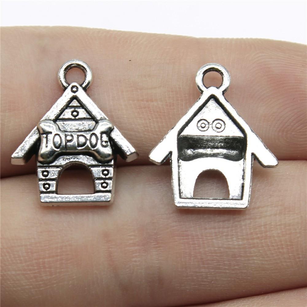 20pcs Bone Pendant Charms Antique Silver Color Bone Charms Jewelry DIY Bone Charms For Bracelet Making