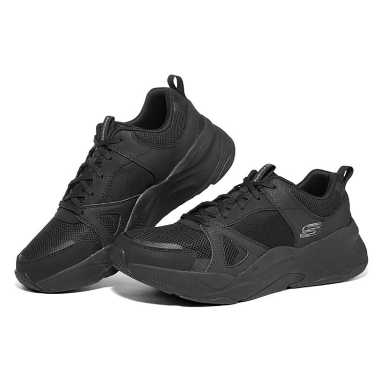 Skechers Sport Fashion Retro Low-Top Running Shoes Men Sneakers Black 232219-BBK