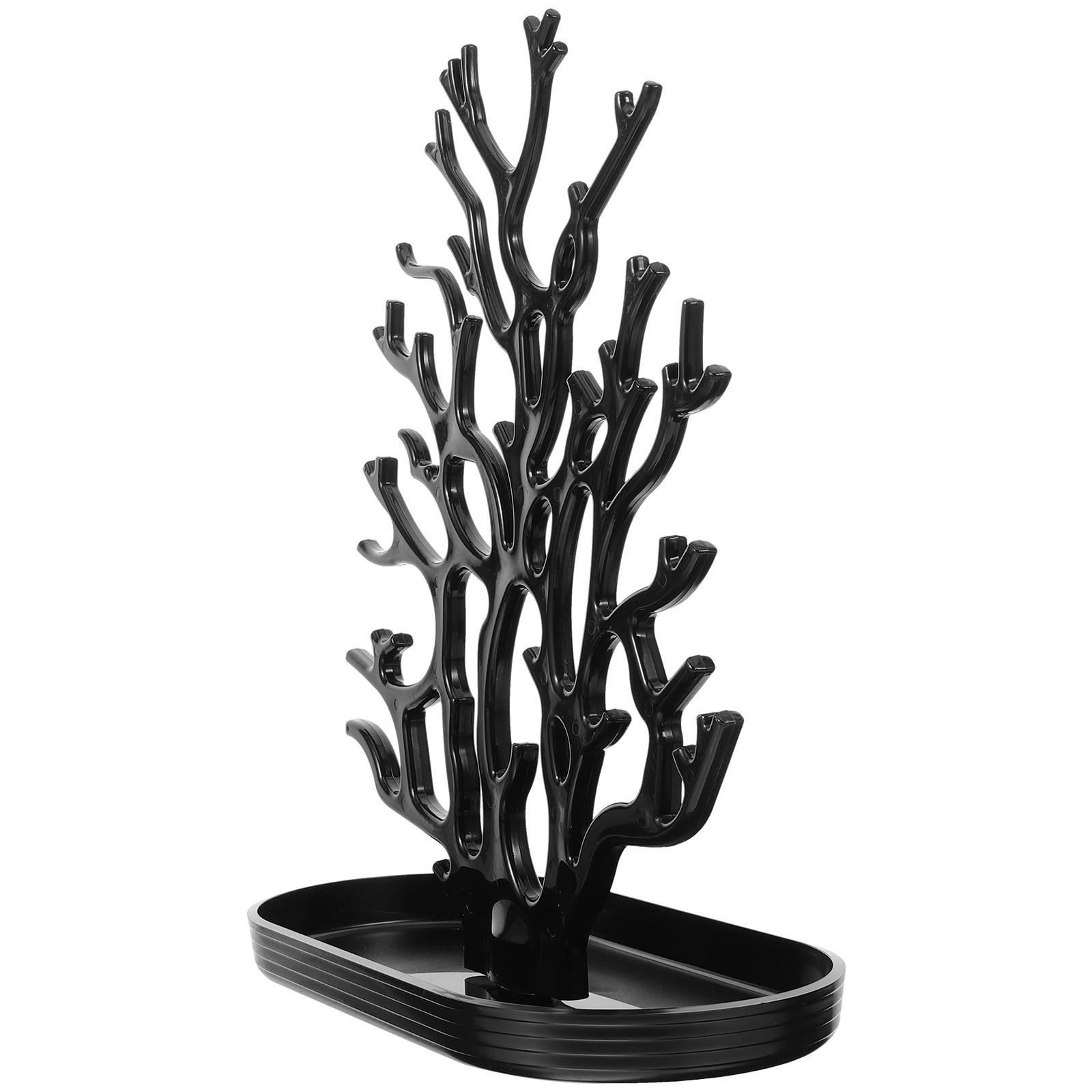 

Vertical Coral Shape Jewelry Stand Tree Earring Holder Necklace Display Rack Bracelet ganizer Storage Solution Decorative 30.00X23.00X12.00CM чорний
