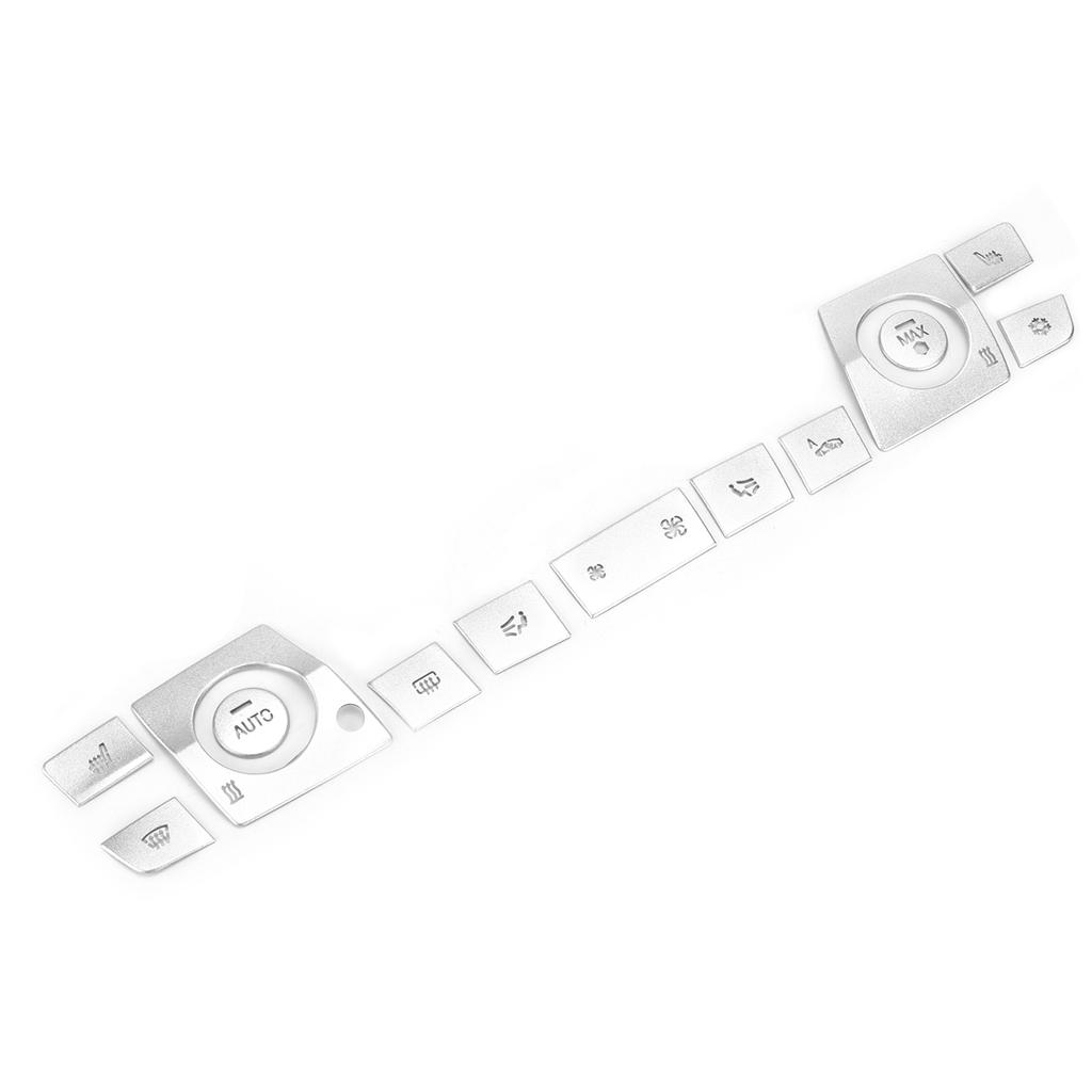 13-teiliges Set Klimaanlagenschalter-Aufkleber Silber Ersatz für 3er F30 2013-2018