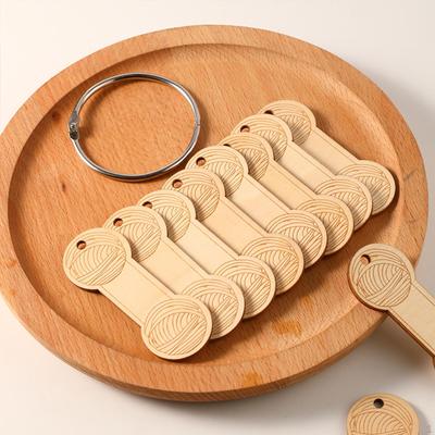 10 pezzi Bobine di legno Organizzatore di filo da ricamo Piastra di avvolgimento per punto croce