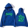 Sweat à capuche homme Green-drip Imprimé Texte Néon Slime Devant, Grande Étoile Verte Éclaboussée Graphique au Dos, Sweat à Capuche Pullover en Polaire Épaisse pour Tenues Quotidiennes Urbaines