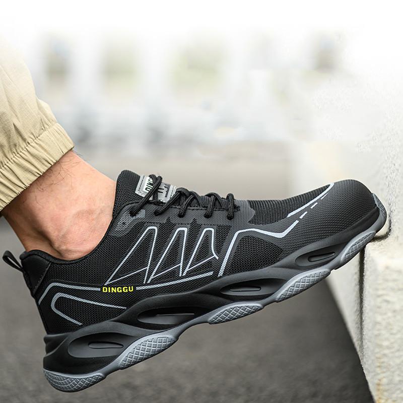 Mens Casual Breathable Steel Toe Covers Work Safety Shoes Summer Tooling Security Boots Outdoor Worker Safe Sneakers Protection