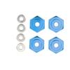 4pcs RC Hex Coupler Professional Aluminum Alloy RC Wheel Hex Adapter for 110 RC Cars Dark Blue
