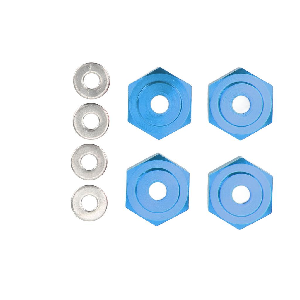 4pcs RC Hex Coupler Professional Aluminum Alloy RC Wheel Hex Adapter for 110 RC Cars Dark Blue