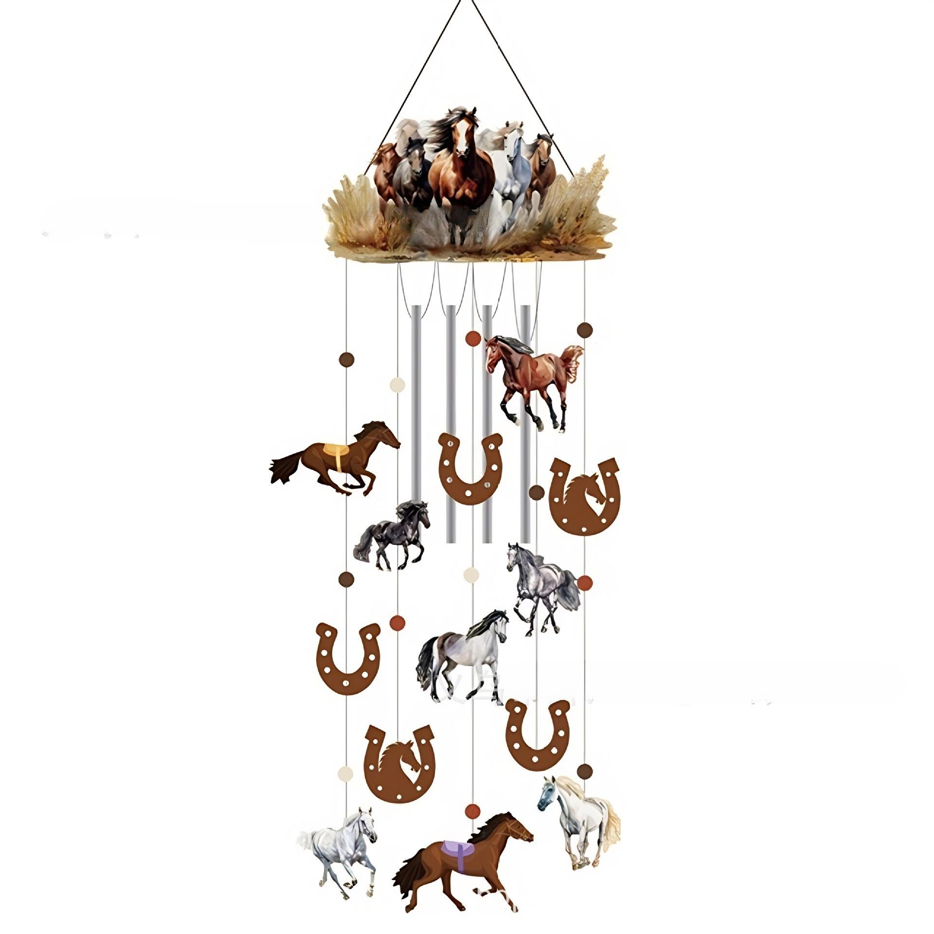 

Christmas Decorations, Ice and Snow Snowmen, Wind Chimes, Double-sided Handicrafts, Outdoor Ornaments, High-end and Niche Theme of Fine horses