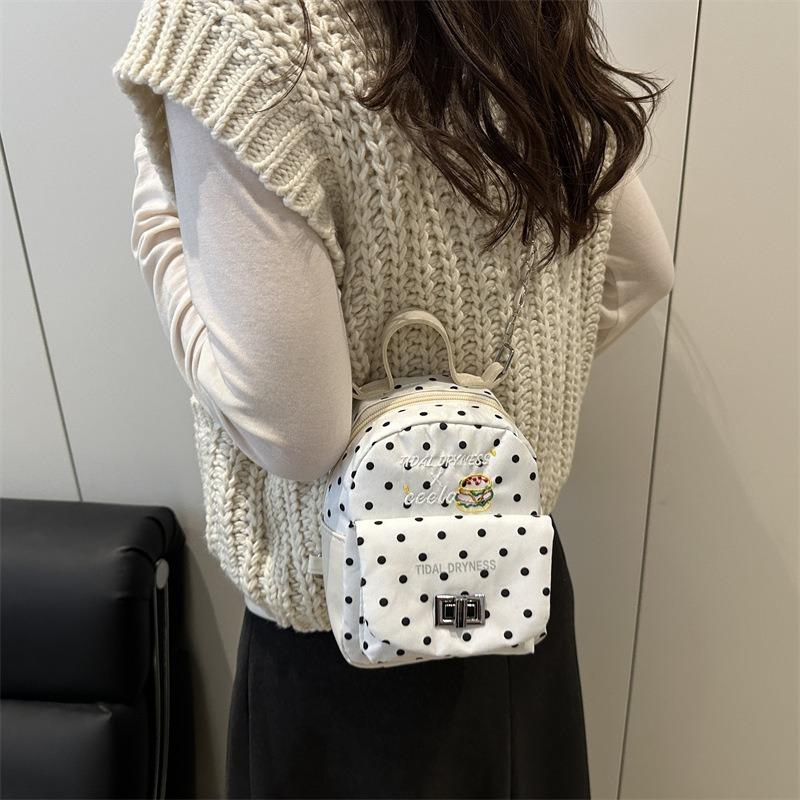 Premium Sense Niche Diamond Chain Double Shoulder Small Bag Women's Diamond New Fashion Versatile Backpack Handbag