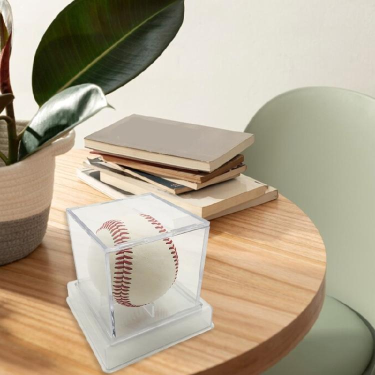 Acrylic Square Baseball Holder Clear Display Box Baseball Display Case Autographed Baseball Clear Display Case