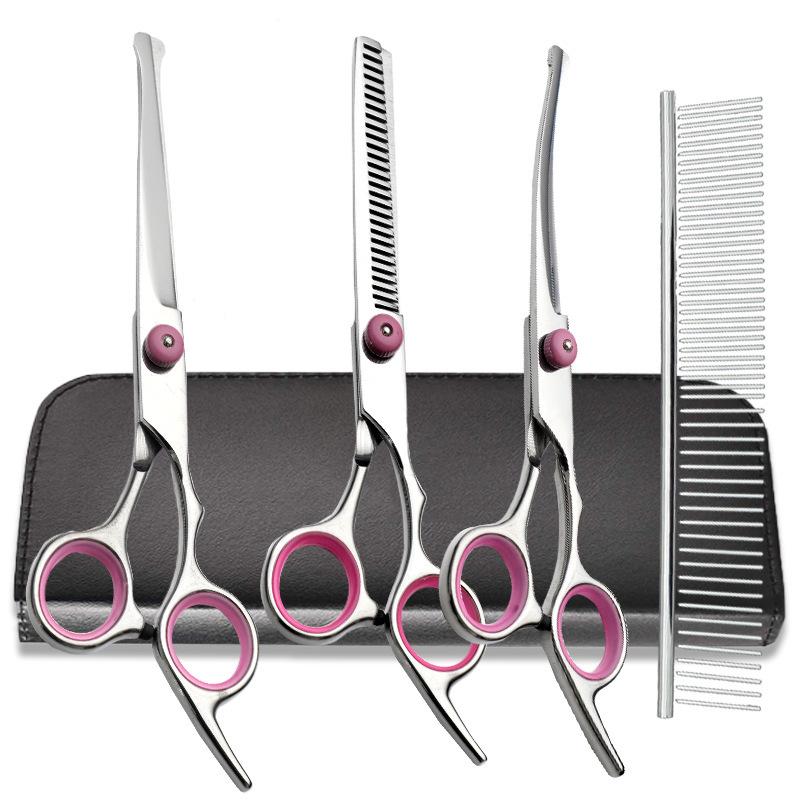 Teddy Dog 6-Inch Stainless Steel Grooming Scissors Set