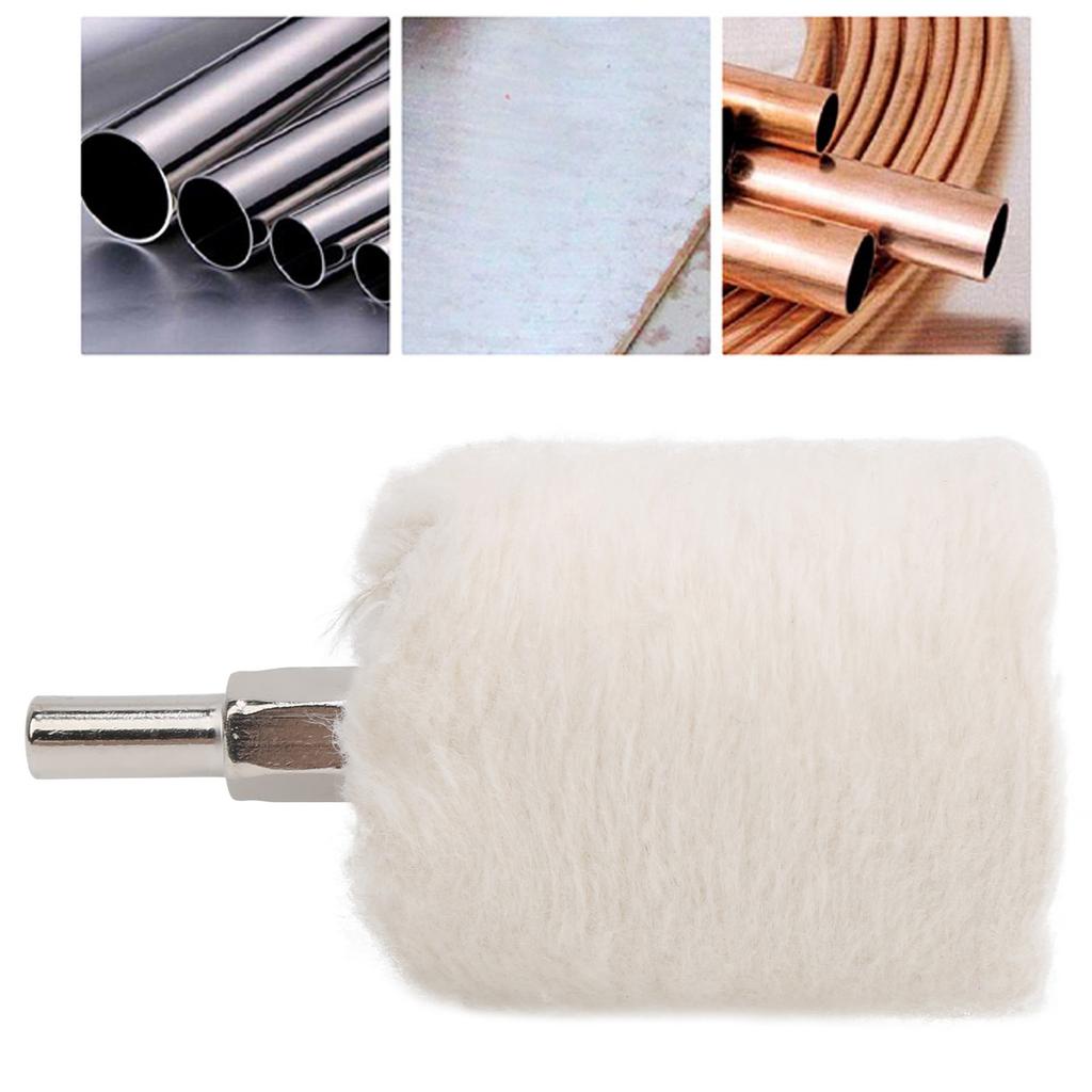 White Cloth Polishing Wheel Cylindrical Type Electric Drill Grinding Tools with Handle40mm