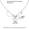 Blue & White Gradient Crushed Ice Heart Necklace - Women's Light Luxury Niche Clavicle Chain, Cool Original Design.