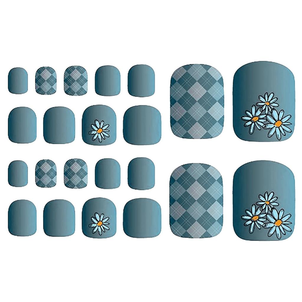22 Sheets DIY Foot Nail Packaging Stickers Full Toe Nail Wraps Foot Nail Stick