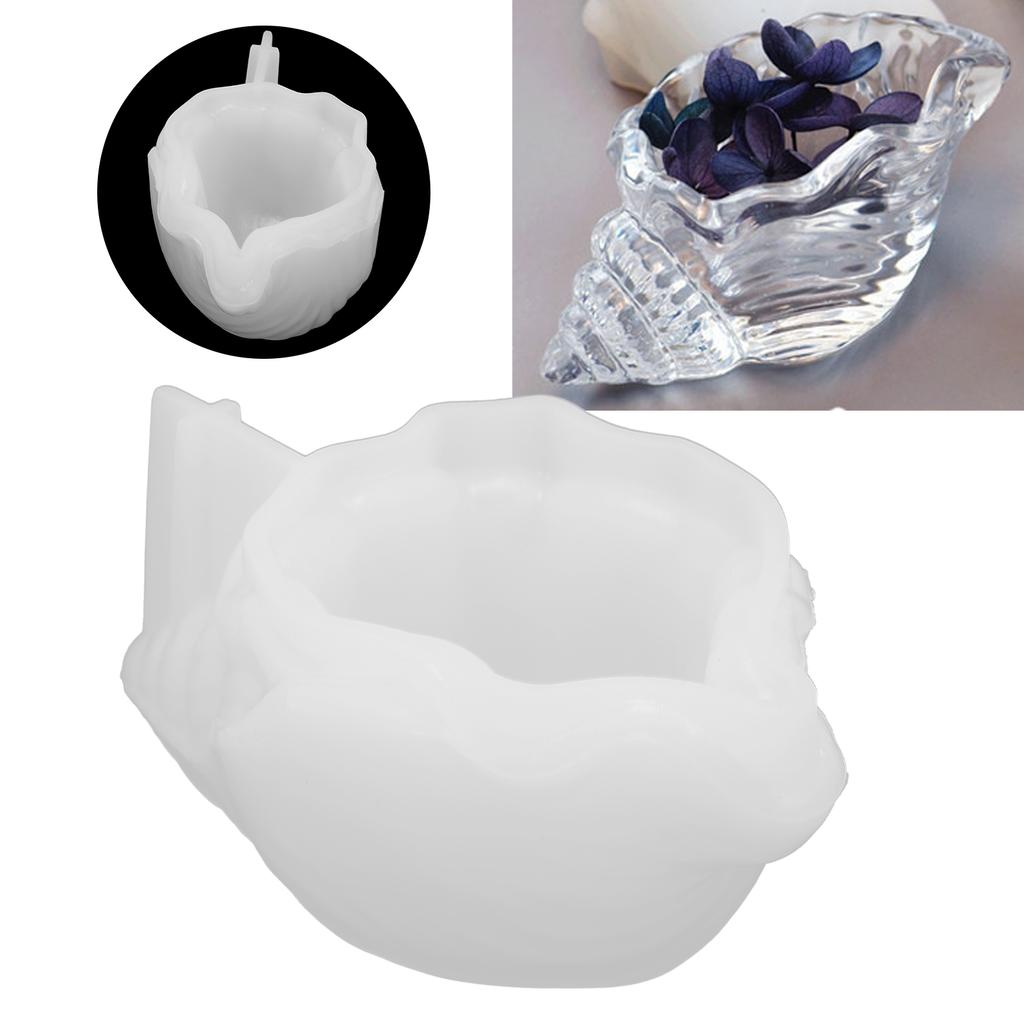 Conch Shape Silicone Storage Mold DIY Conch Tray Resin Silicone Mold for Small Accessories Storage