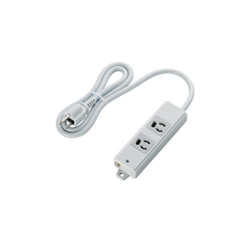 ELECOM Power Tap Retainer Outlet 2 Outlets 3P Plug with Magnet 1m Gray T-WRM3210LG/RS