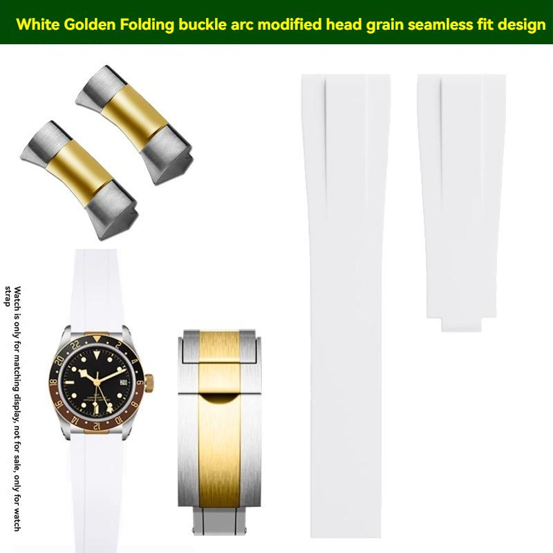 

Модификация головки из нержавеющей стали с текстурой под дерево, подходит для ремешка часов Tudor 39 мм Black Bay 1958, резинового BB58 20 мм 20mm