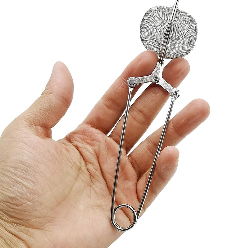 Snap Ball Tea Strainer Stainless Steel Tea Infuser Filter Diffuser Mesh Sieve for Loose Leaf Tea Herb Spice Seasonings