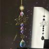 Lotus Shaped Crystal Sun Catcher Hanging Glass Rainbow Prism for Outdoor Garden Window Home Decor Housewarming Gift