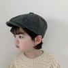 Childrens Winter Hat Retro Japanese Style Beret Newsboy Cap Unisex Boy Girl Adjustable Size Parent-Child Matching Fashionable