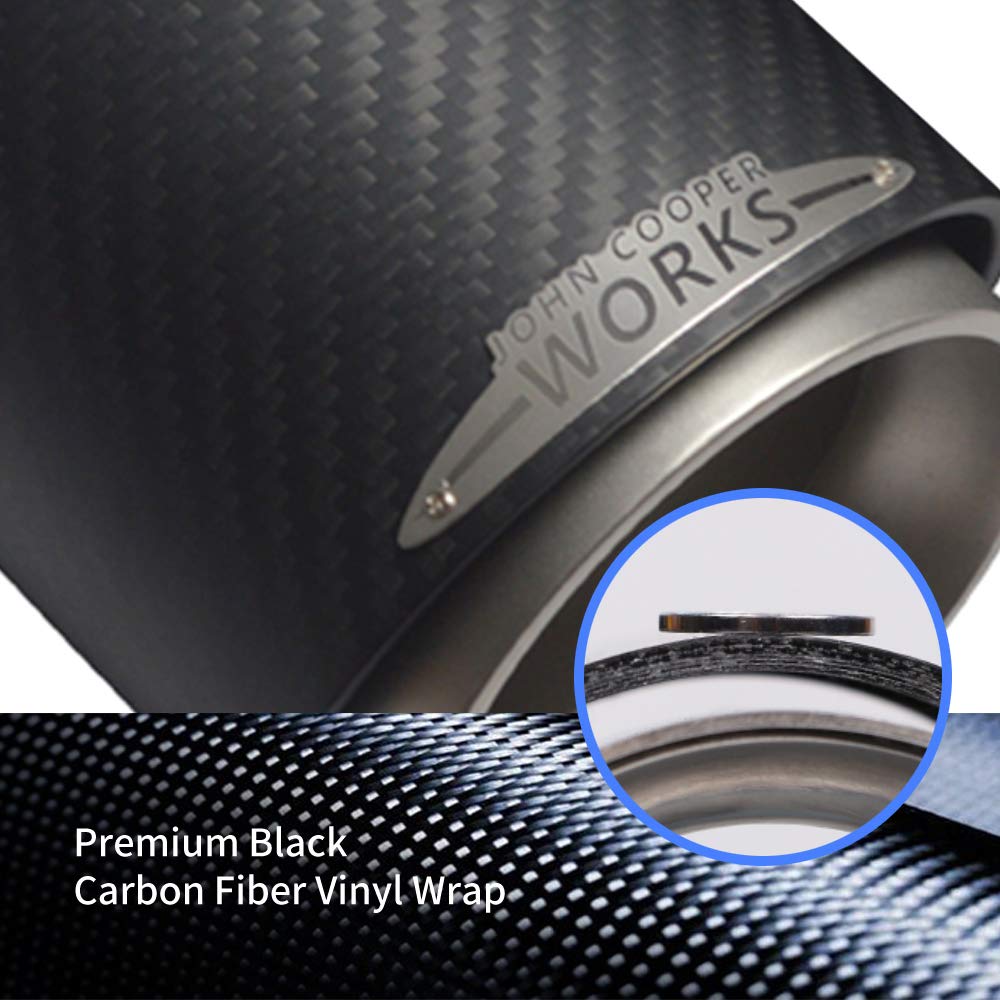 Muffler cutter for BMW Mini stainless steel and carbon compatible with MINI and Mini Cooper S R56 matte carbon 60, fiber, F54/F55/F56/F57/F60 R55/S