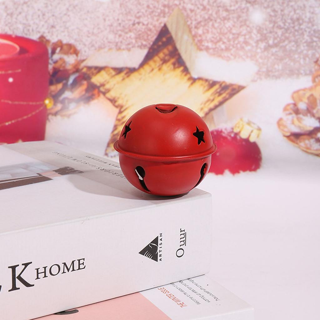 5 st Röda Guld Bjällror Järn Hängen Hängande Julgransprydnader Juldekorationer Fest DIY Hantverkstillbehör