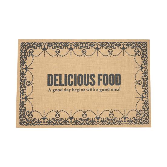 Vintage Placemat Heat-Resistant Non-slip PVC Heat Insulation Rectangle Dining Table Protection Decoration Pad Kitchen Supplies