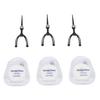 3pcs Metal Floss Tool 360 Degree All Round Cleaning Detachable Portable Reusable Floss Picks for Home Travel Black