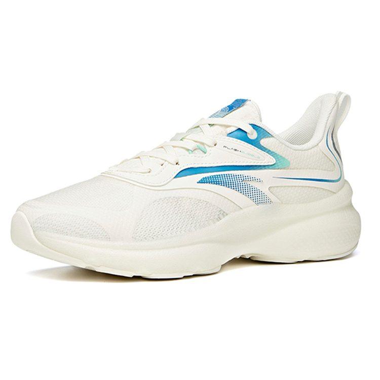 Anta Cushioning Slip Resistant Abrasion Resistant Breathable Low Top Running Shoes Men's White Blue 112125520-4