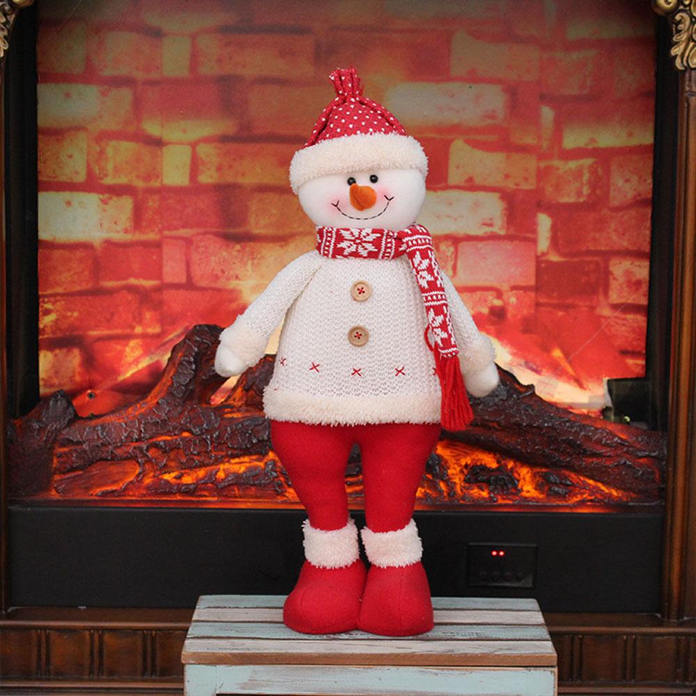 Christmas Ornament Standing Posture Santa Claus Snowman Elk Doll Doll Gift Red Christmas Tree Decoration Ornaments Home Decor