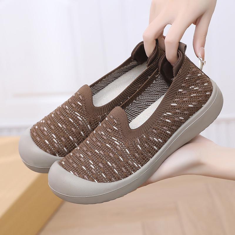 Ladies'  New Lazy Walking Shoes Soft Bottom Anti-Slip Single Shoes Casual Comfortable Slip-On Free Shipping'S Shoes