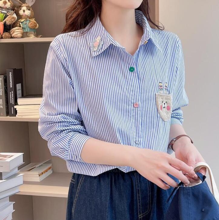 

Весна и осень Новая белая рубашка с длинными рукавами Женская мода свободная рубашка XXL