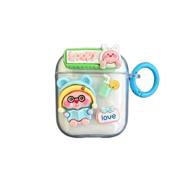 Cartoon Cute Beaver Buckle Earphone Cover Apple Bluetooth Protective Case For Airpods 1/2 Generation Silicone Pro3