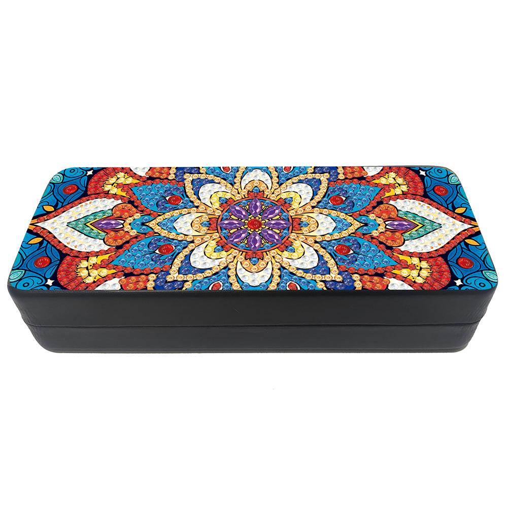 Eule Diamant Malerei Brillenetui Strasssteine Sonnenbrillen Aufbewahrungsbox PU Brillenhalter Etui für Erwachsene Anfänger