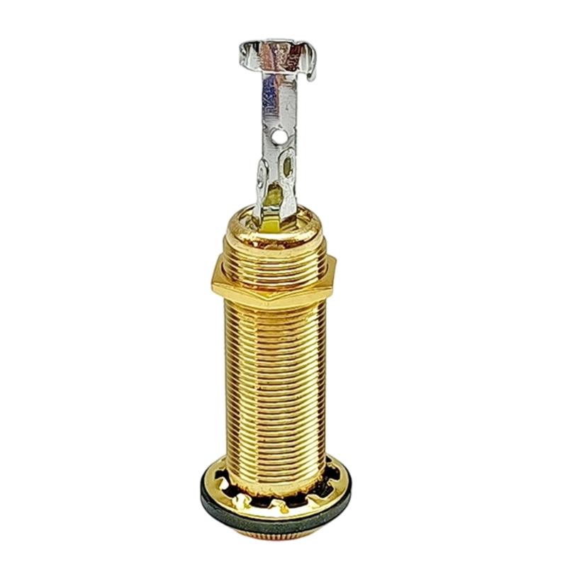 Multifunctional Electric Guitar and Bass 6.35mm Jacks Socket Alloy Texture Suitable for Clear Signal Transmission