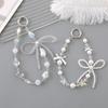 New Pearl Bow Beaded Pendant Phone Case Charm Wrist Strap Lanyard