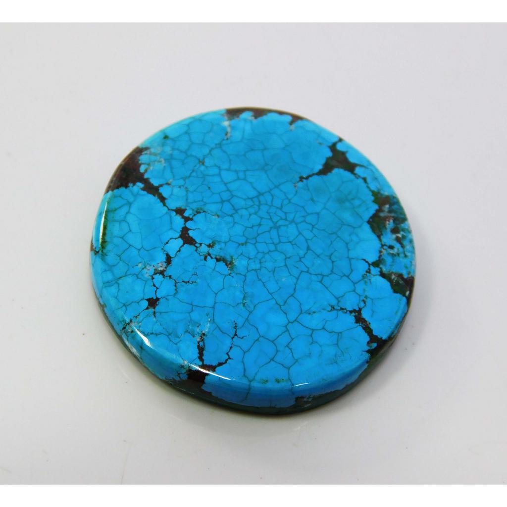 MAXICON 43 Quilates Turquesa Natural Cabochão Redondo 29x29mm Pedra Preciosa Solta CERTIFICADA