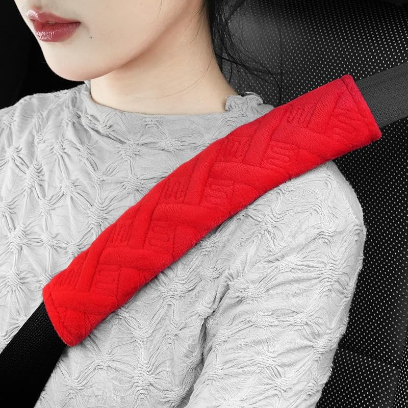 JUSTTOP 2-Pack Universal Car Seat Belt Pads Cover For A More Comfortable Driving, Seat Belt Shoulder Strap Covers Harness Pad For Car Interior