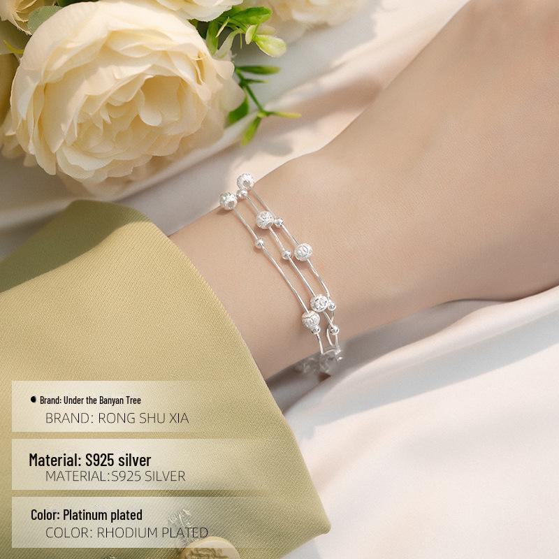 S925 Silver Three Lives Three Worlds Lucky Charm Bracelet for Women - Chinese Valentine's Day Gift