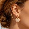 Luxury Bling Cubic Zirconia Stainless Steel Round Earrings For Women 18K Gold Plated Waterproof Fashion Zircon 2026