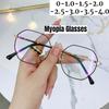 0 -1.0 To -4.0 Women Men Student Anti Blue Rays Polygon Prescription Glasses For The Nearsighted UV400 Myopia Spectacles
