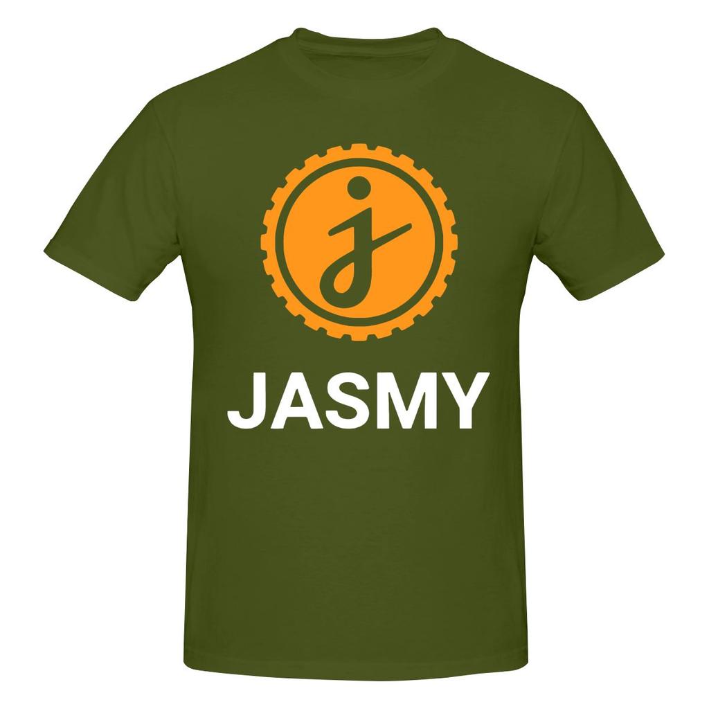 Jasmy Coin Cryptocurrency Fitness Tshirt Niche Lazy Style Classic Colors Cotton Tee