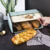 Kitchen Metal Bread Box ,Desktop Food Container ,Outdoor Picnic Snack Box ,Convenient Flip Cover Bread Bin Kitchen Organizer