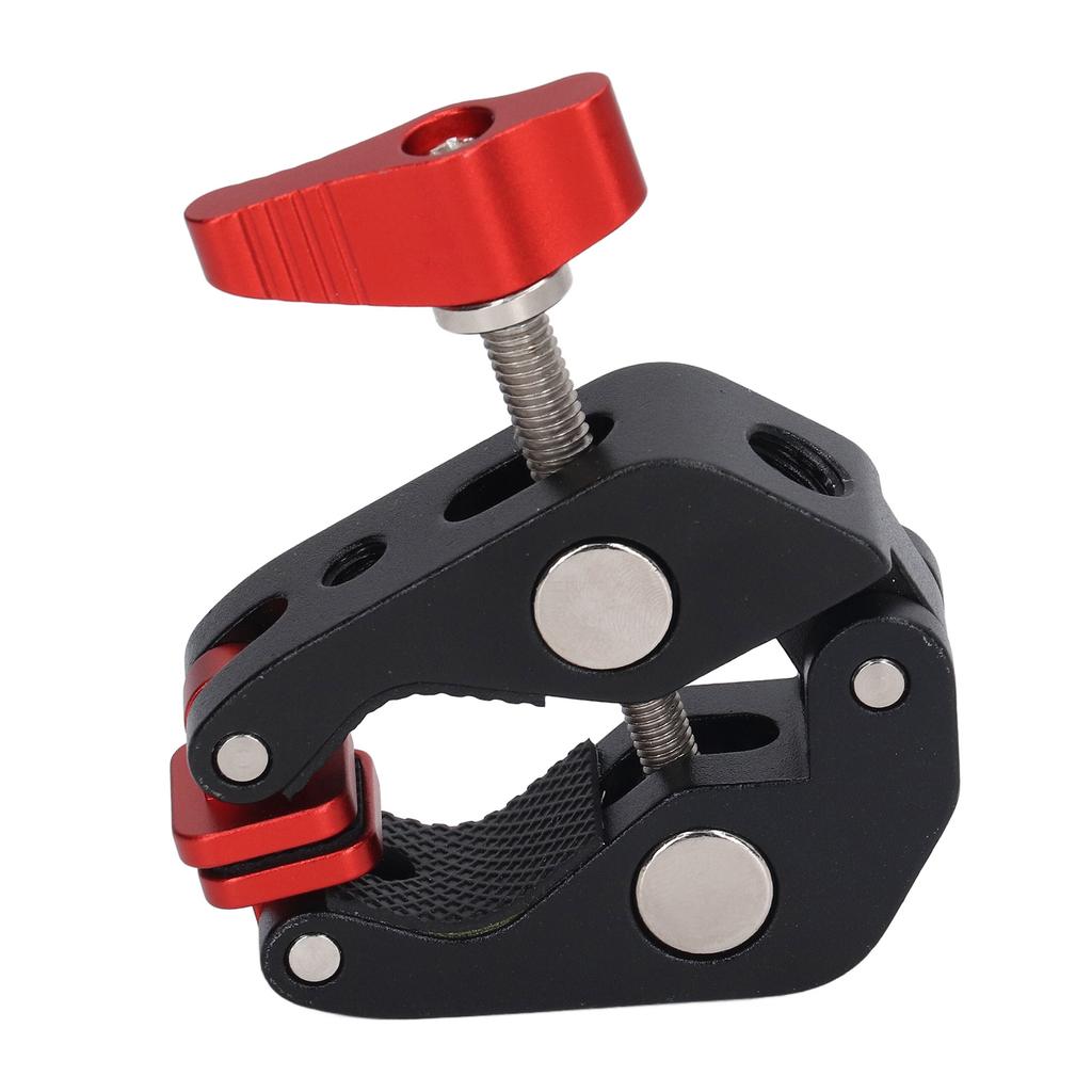 Super Clamp Red Crab Clamp Aluminium Alloy Silicone Cushion Drop Resistant Camera Clamp with 1 4 3 8 Screw Holes