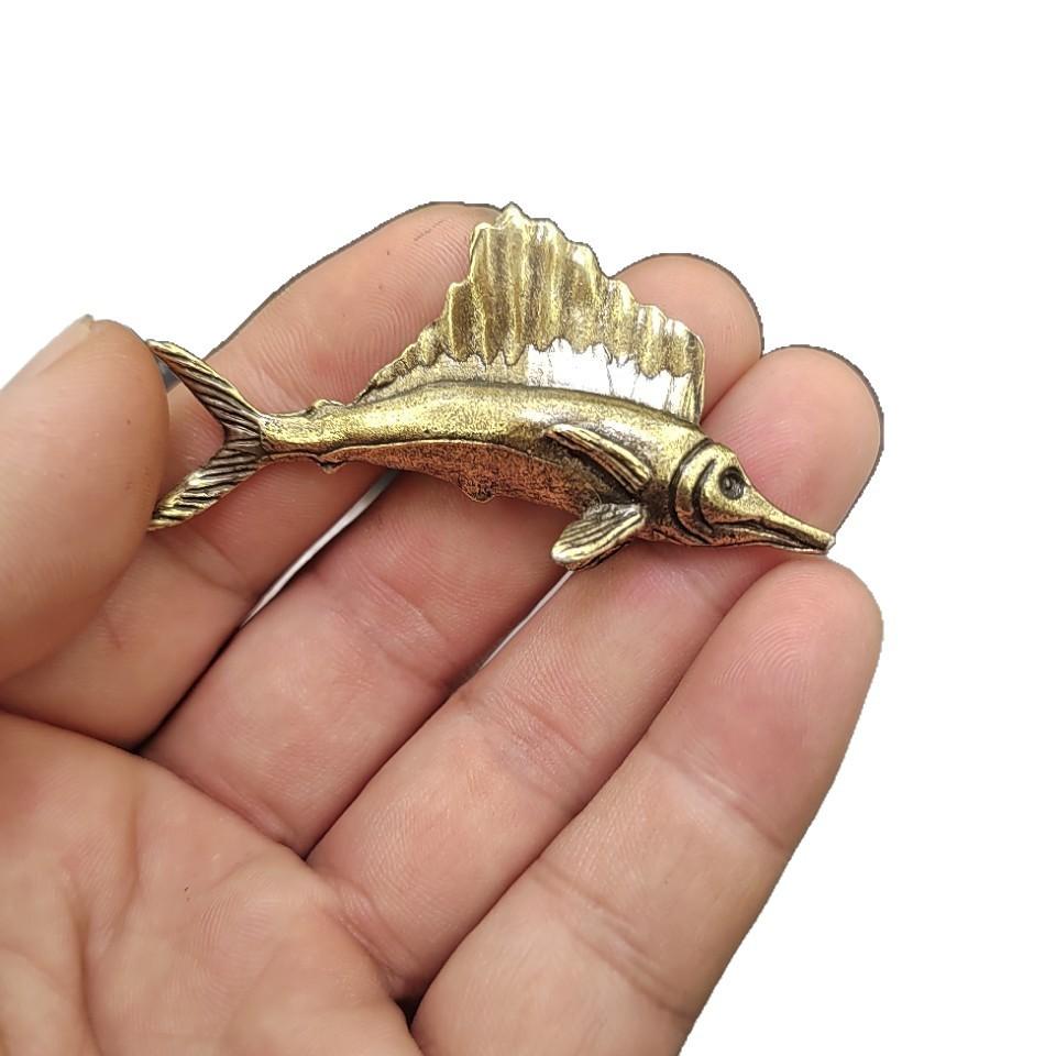 

Tuna Figure Home Decor Copper Ornaments for Underwater Ornamental Fish, Tea, Pet Tables, and Antique Copper Crafts Collection светло-серый