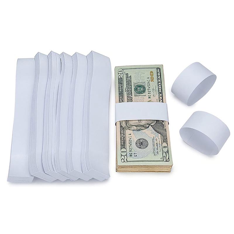 Tear Resistant Money Bands Self Sealing Cash Straps for Bill Management Counting Office