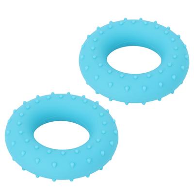 2 Stück Handgriff-Stärker Silikon O-Typ Finger-Trainer Ring für Muskelaufbau Erholung Blau 40lb
