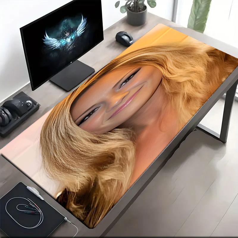 Helene Fischer Theme Mouse Pad, Non Slip Rubber Base, Multifunctional Office & Home Decor, Perfect for Workspace Personalization.