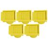 5Pcs Beehive Vent Lightweight ABS NonToxic EscapeProof Breathable Beehive Entrance Gate(Yellow )