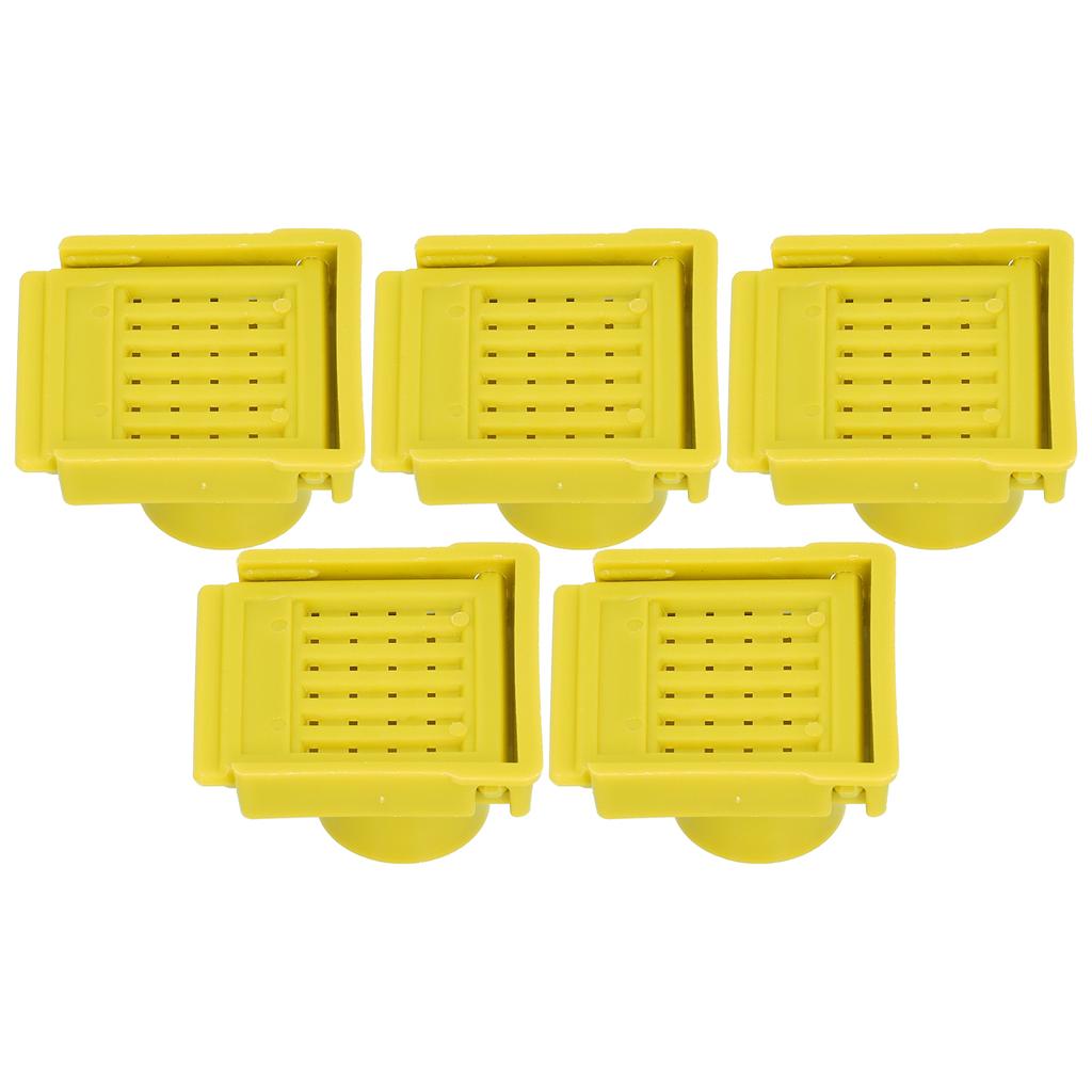 5Pcs Beehive Vent Lightweight ABS NonToxic EscapeProof Breathable Beehive Entrance Gate(Yellow )