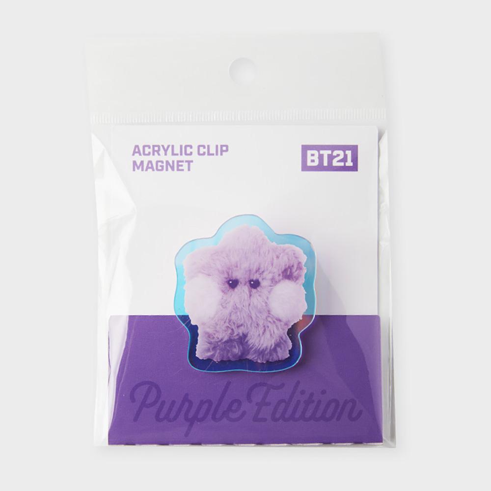 Line Friends BT21 SHOOKY Purple of Wish Edition MININI Acrylic Clip Magnet