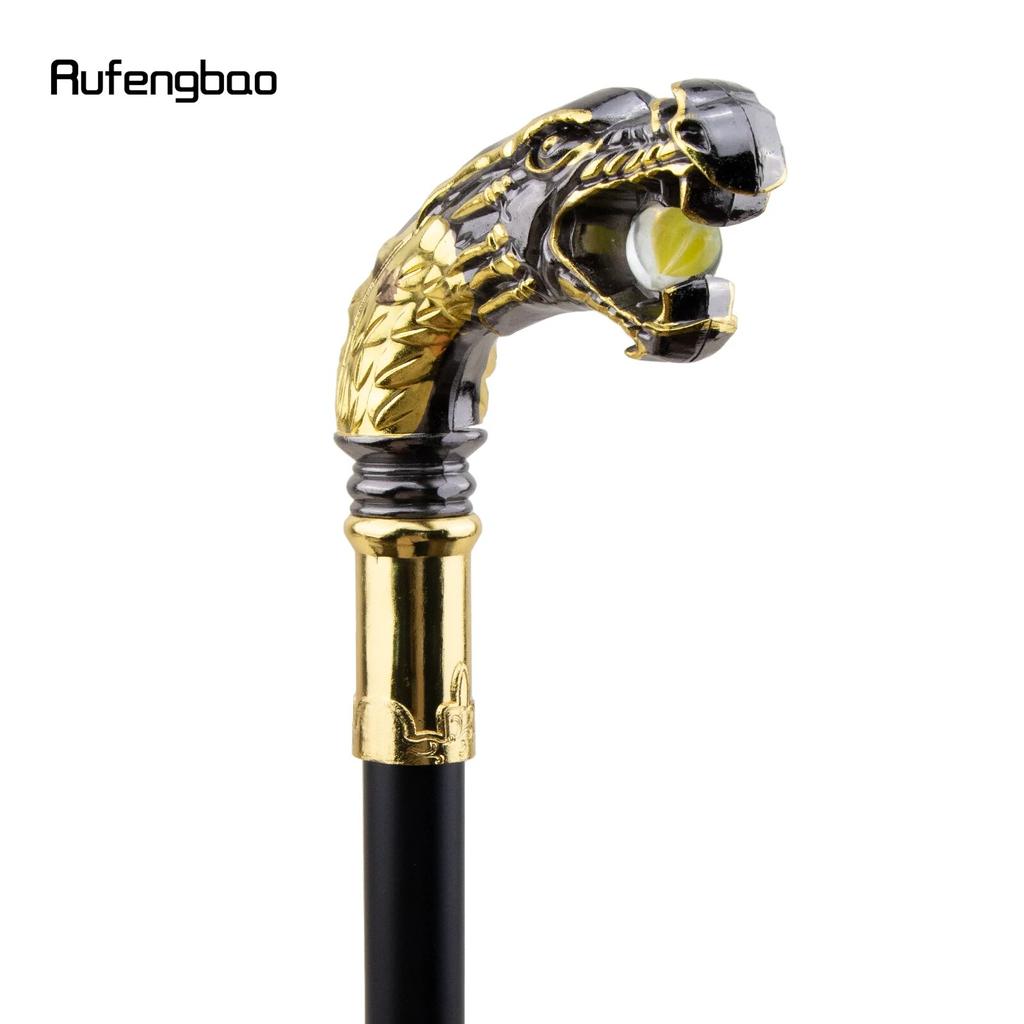 Mâner Dragon Negru Auriu Baston de lux Party Fashion Elegant Baston Decorativ Cospaly Buton Baston Crosier 90cm